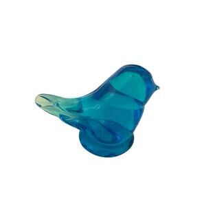 Bluebird of Happiness -Leo Ward Terra Studios Art Glass Large Signed